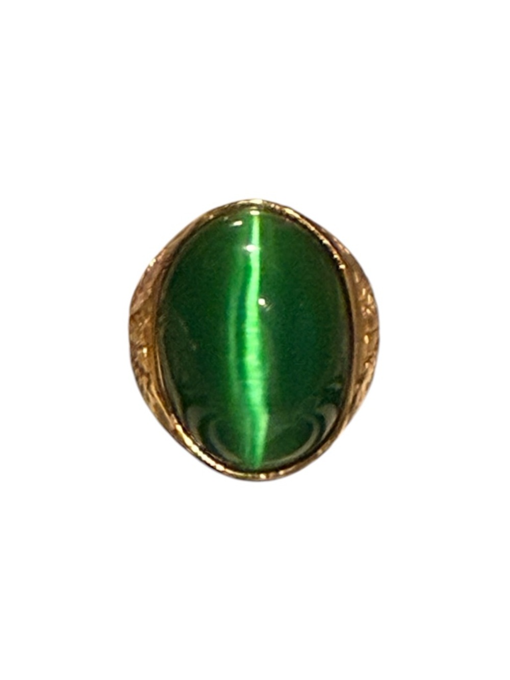 Emerald Cat's Eye Statement Ring